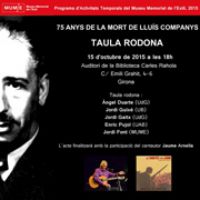 Taula rodona: '75 anys de la mort de Lluís Companys'