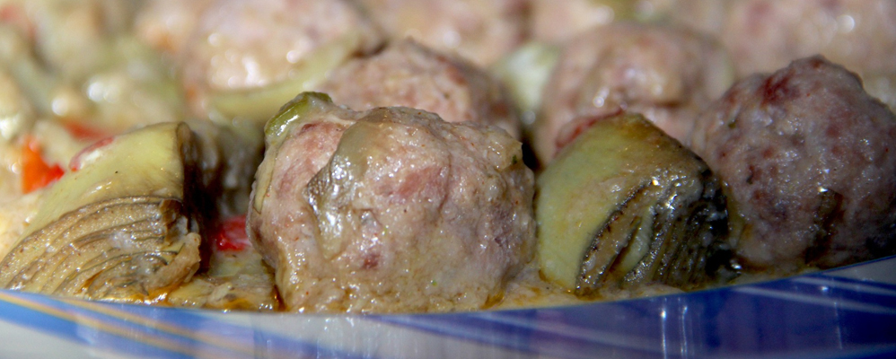 Mandonguilles amb carxofa