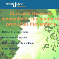 Curs de manipulador i aplicador de productes fitosanitaris