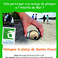 Neteja platja Santes Creus Neteja platja Santes Creus
