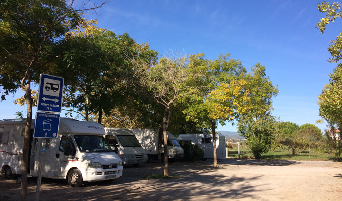 L'àrea d'autocaravanes de Vilafranca del Penedès