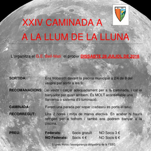 23a Caminada a la llum de lluna, lluna, caminada, 23a Caminada a la llum de lluna, lluna, caminada,