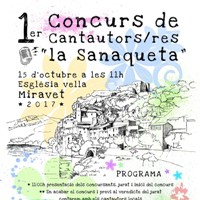 1r Concurs de cantautors i cantautores La Sanaqueta 1r Concurs de cantautors i cantautores La Sanaqueta