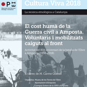 Conferència 'El cost humà de la Guerra civil a Amposta' - Cultura Viva Amposta 2018 Conferència 'El cost humà de la Guerra civil a Amposta' - Cultura Viva Amposta 2018