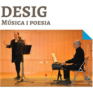 Concert, Desig, música, poesia, M Carme Domingo, Joan Biosca, Josep Maria Gomis, Antena del Coneixement, Campus Extens de la URV, Cripta de l’Ermita, Cambrils, Camp de Tarragona, 2018