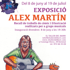 Exposició Alex Martín, Recull de treballs de còmic i il·lutsració realitzats per a grups musicals, 