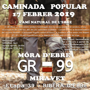 Caminada popular GR-99 - Móra d'Ebre - Miravet 2019