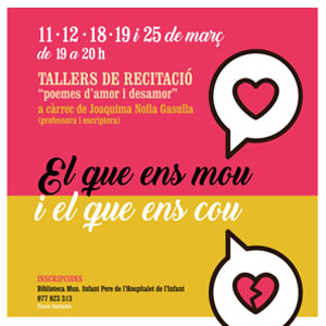 VII Jornades literàries 'El que ens mou i el que ens cou' VII Jornades literàries 'El que ens mou i el que ens cou'