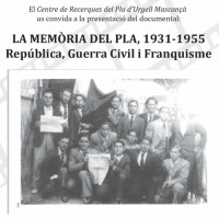 Documental, La memòria del pla, República, Guerra Civil, Franquisme, Centre de Recerques del Pla d’Urgell Mascançà, Memòria, Surtdecasa Ponent, Mollerussa