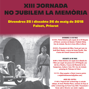 XIII Jornada No Jubilem la Memòria Falset