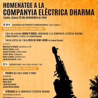 presentació, llibre, literatura, poesia, homenatge, companyia elèctrica dharma, arma d'amor, música, iei, cafè del teatre, Surtdecasa Ponent, setembre, 2016