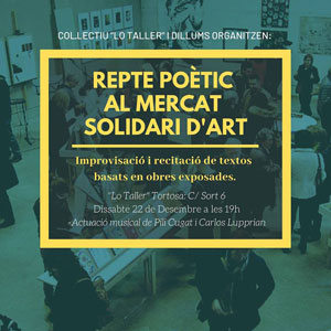 Repte poètic al Mercat Solidari d'Art - Tortosa 2018 Repte poètic al Mercat Solidari d'Art - Tortosa 2018