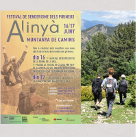 Fragment del cartell de l'Alinyà muntanya de camins Fragment del cartell de l'Alinyà muntanya de camins