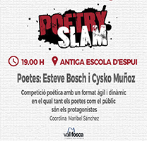 Fragment del cartell del Poetry slam de la Vall Fosca Fragment del cartell del Poetry slam de la Vall Fosca