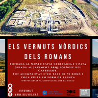 Imatge publicitària dels Vermuts nòrdics. A dalt el Castellot