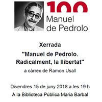 Pedrolo és el fil conductor d'aquesta xerrada de Ramon Usall
