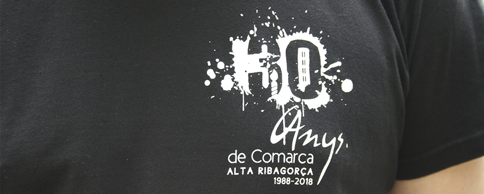 Samarreta commemorativa de 30 anys de comarca de l'Alta Ribagorça