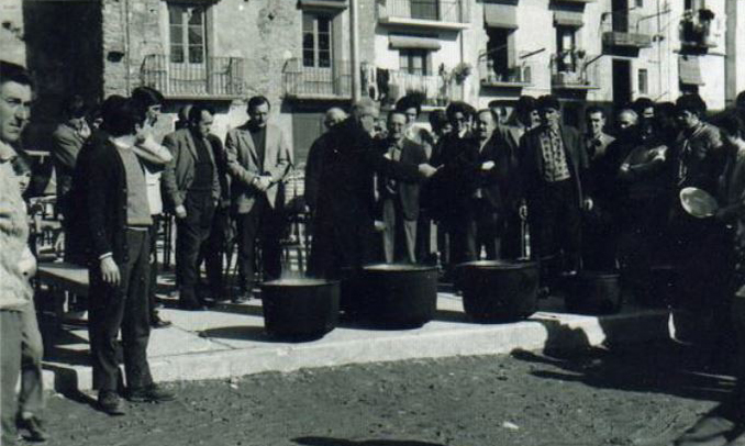 Imatge de la calderada de Rialp als anys 70