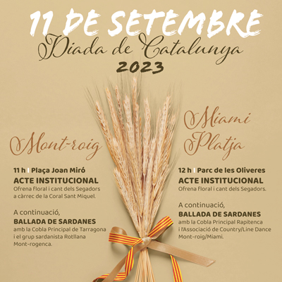 Diada Nacional de Catalunya a Mont-roig i a Miami Platja, 2023