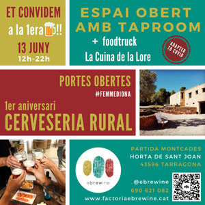 1r aniversari d'Ebrewine - Horta de Sant Joan 2020 1r aniversari d'Ebrewine - Horta de Sant Joan 2020