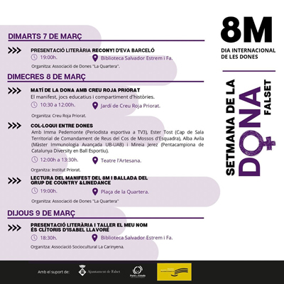 8M, Dia Internacional de la Dona a Falset, 2023