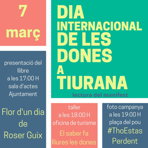 8M, Dia Internacional de la Dona a Tiurana, 2020 8M, Dia Internacional de la Dona a Tiurana, 2020