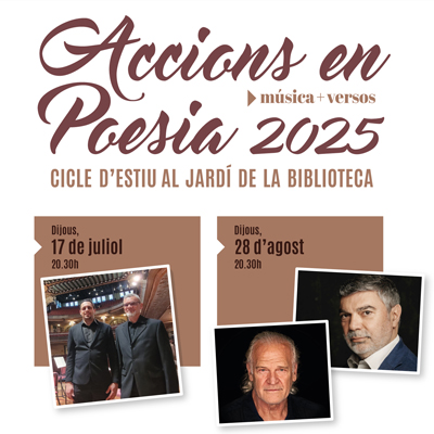 Cicle 'Accions en poesia', Vila-seca, 2025 Cicle 'Accions en poesia', Vila-seca, 2025