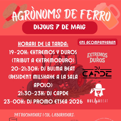 Agrònoms de Ferro, Agrònoms, Lleida, 2026