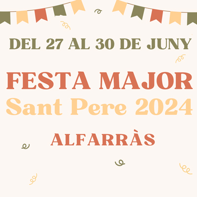 Festa Major de Sant Pere a Alfarràs, 2024 Festa Major de Sant Pere a Alfarràs, 2024