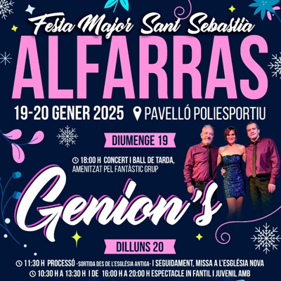 Festa Major de Sant Sebastià a Alfarràs, 2025 Festa Major de Sant Sebastià a Alfarràs, 2025