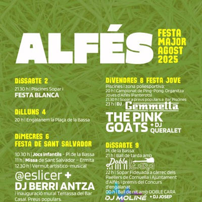 Festa Major d'Alfés, 2025