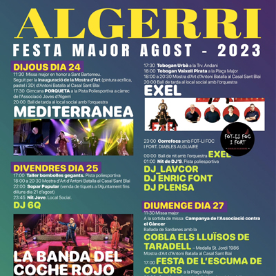 Festa Major d'Algerri, 2023 Festa Major d'Algerri, 2023