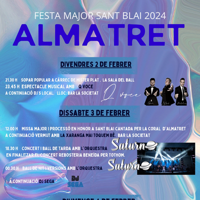 Festa Major de Sant Blai a Almatret, 2024 Festa Major de Sant Blai a Almatret, 2024