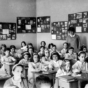Alumes d'una escola durant el franquisme