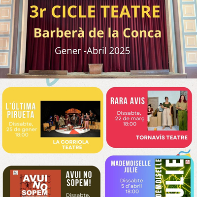 Cicle de Teatre Amateur de Barberà de la Conca, 2025