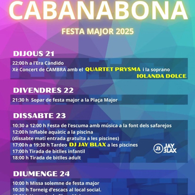 Festa Major de Cabanabona, 2025