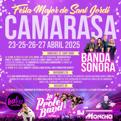 Festa Major de Sant Jordi a Camarasa, 2025 Festa Major de Sant Jordi a Camarasa, 2025