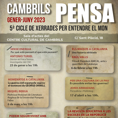 Cicle 'Cambrils Pensa', 2023
