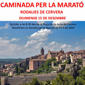 Caminada per La Marató de TV3 a Cervera Caminada per La Marató de TV3 a Cervera