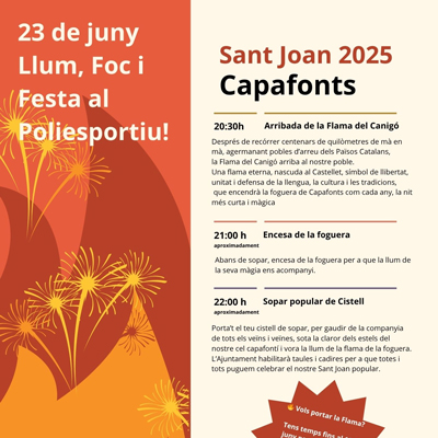 Revetlla de Sant Joan a Capafonts, 2025