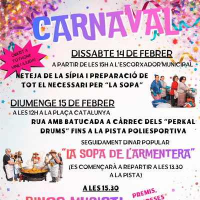 Carnaval - l'Armentera 2026