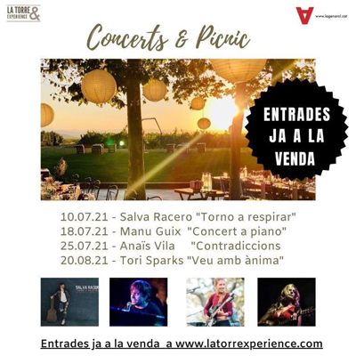 Concerts & Pícnic - La Torre del Gall 2021 Concerts & Pícnic - La Torre del Gall 2021