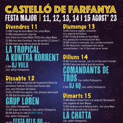 Festa Major de Castelló de Farfanya, 2023 Festa Major de Castelló de Farfanya, 2023