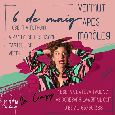 Vermut, tapes i monòleg a Verdú, Associació de Dones Argila, 2023 Vermut, tapes i monòleg a Verdú, Associació de Dones Argila, 2023
