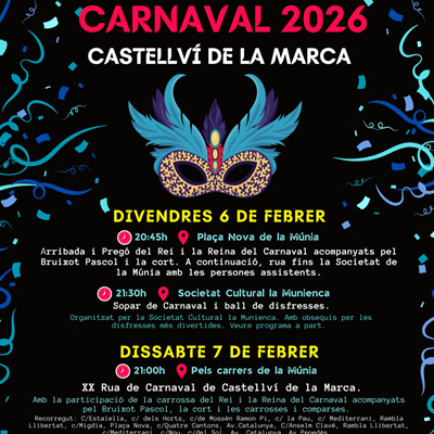 Carnaval de Castellví de la Marca, 2026