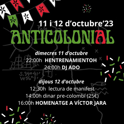 L'anticolonial al Bar Centro, Maldà, 2023 L'anticolonial al Bar Centro, Maldà, 2023