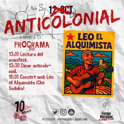 L'anticolonial al Bar Centro, Maldà, 2025