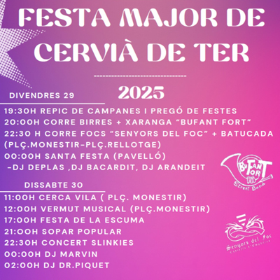 Festa Major de Cervià de Ter, 2025 Festa Major de Cervià de Ter, 2025