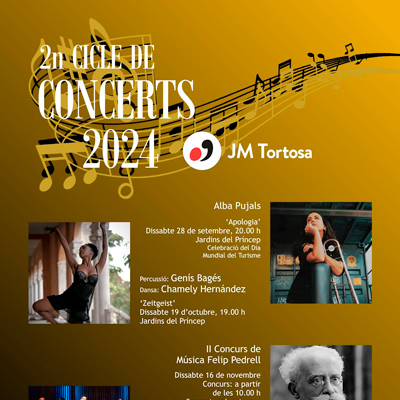 2n Cicle de Concerts de Joventuts Musicals de Tortosa - 2024 2n Cicle de Concerts de Joventuts Musicals de Tortosa - 2024