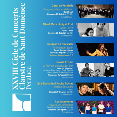 XXVIII Cicle de Concerts Claustre de Sant Domènec - Peralada 2025 XXVIII Cicle de Concerts Claustre de Sant Domènec - Peralada 2025
